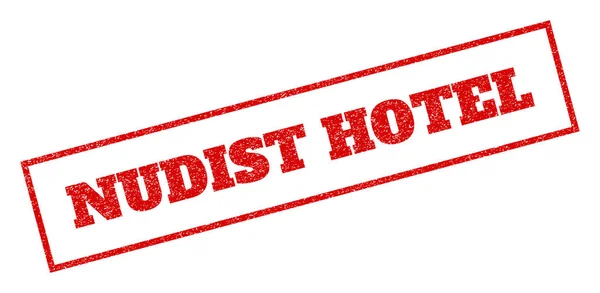 Nudista Hotel gumibélyegző — Stock Vector