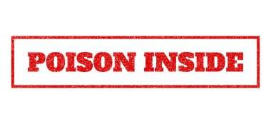 Lastik damgası içinde zehir