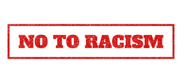 No al racismo sello de goma — Vector de stock