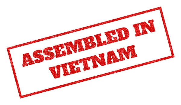 Geassembleerd In Vietnam Rubber stempel — Stockvector