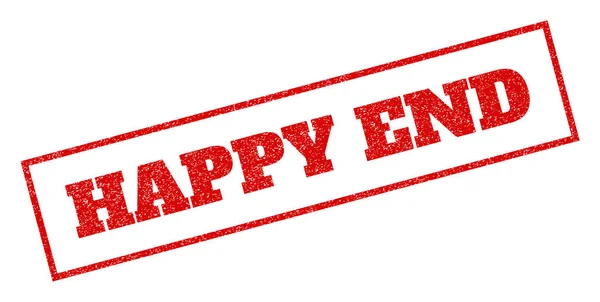 Happy End Rubber Stamp — Stock Vector