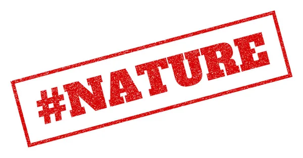 Pieczątka hashtag natura — Wektor stockowy