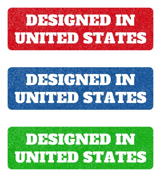 Designed in United States Rubber Stamps — стоковый вектор