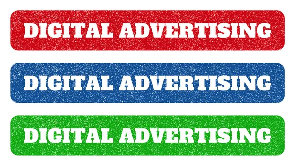 Selos de borracha de publicidade digital —  Vetores de Stock
