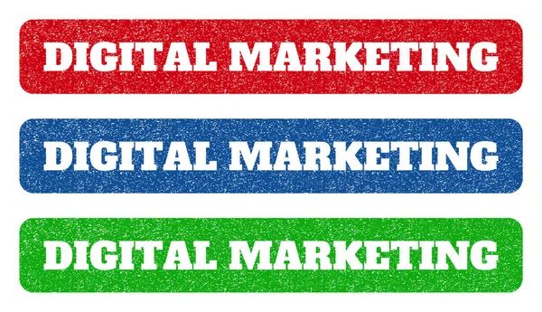 Selos de borracha de marketing digital —  Vetores de Stock