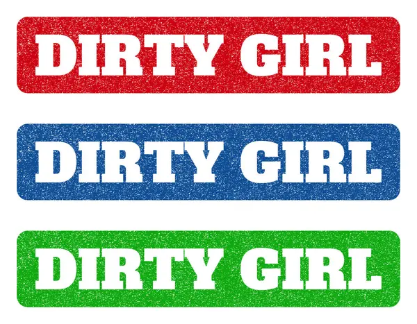 Dirty Girl Timbres en caoutchouc — Image vectorielle