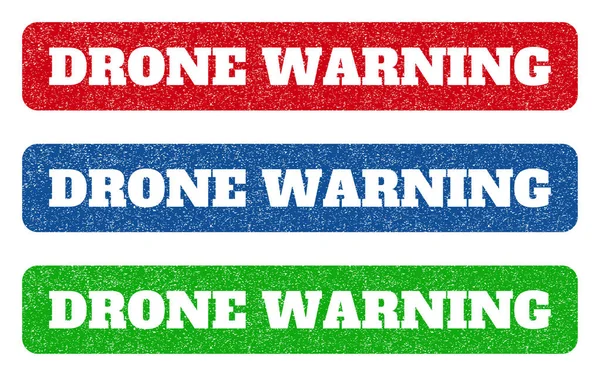 Drone Warning Rubber Stamps — Stock Vector