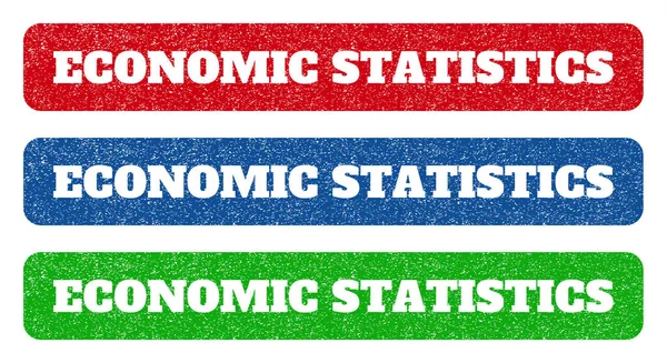 Estatísticas Económicas Selos de Borracha —  Vetores de Stock
