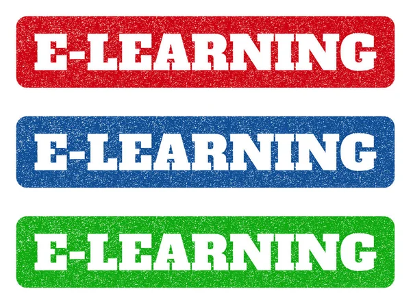 E-Learning stämplar — Stock vektor