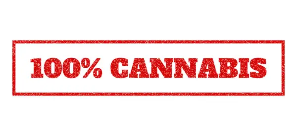 100 Prozent Cannabis-Stempel — Stockvektor
