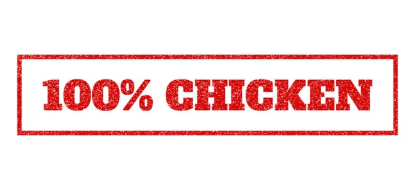 Timbro di gomma di pollo al 100% — Vettoriale Stock