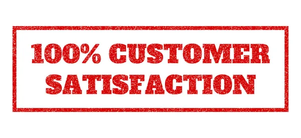 100 % de satisfaction de la clientèle Timbre en caoutchouc — Image vectorielle