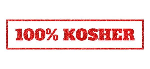 100% Kosher selo de borracha —  Vetores de Stock