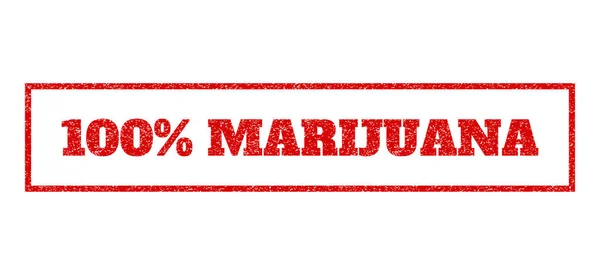 100 százalékos marihuána gumibélyegző — Stock Vector