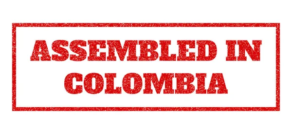 Timbre en caoutchouc assemblé en Colombie — Image vectorielle