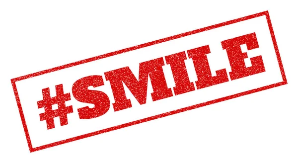 Hashtag smile rubber stamp — Stockvektor