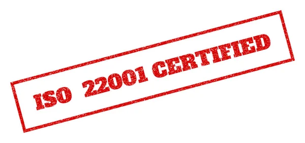 22001 ISO gecertificeerde Rubberstempel — Stockvector