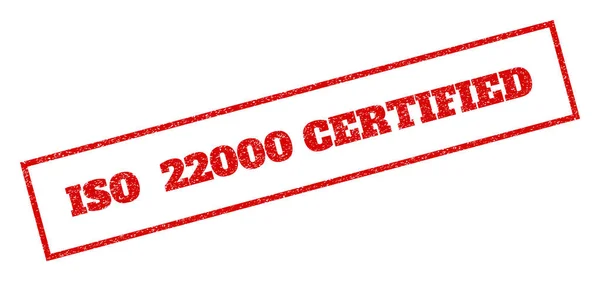 ISO 22000 gecertificeerd Rubberstempel — Stockvector