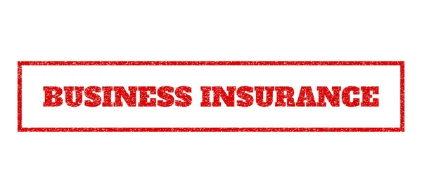 Selo de borracha de seguros de negócios — Vetor de Stock