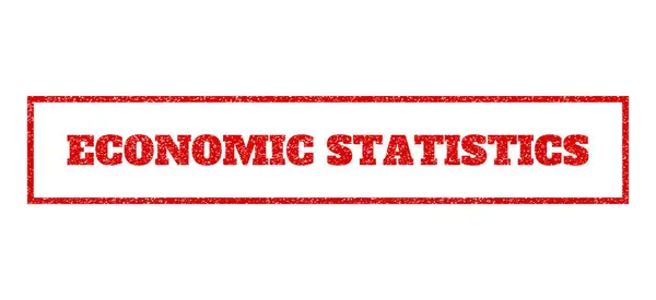 Gazdasági statisztikák Gumibélyegző — Stock Vector