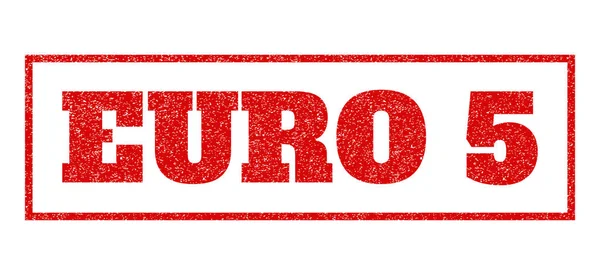 Ευρώ 5 καουτσούκ σφραγίδα — Διανυσματικό Αρχείο