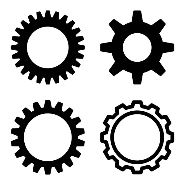 Gearwheel Icon Set — Stock Vector