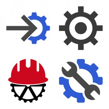 Dişli yükleme araçları simge seti