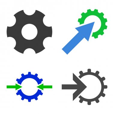 Dişli Tümleştirme ok simge seti