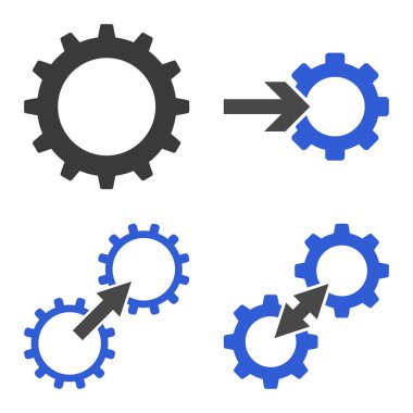 Dişli Tümleştirme ok simge seti