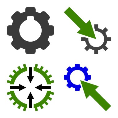 Dişli Tümleştirme ok simge seti