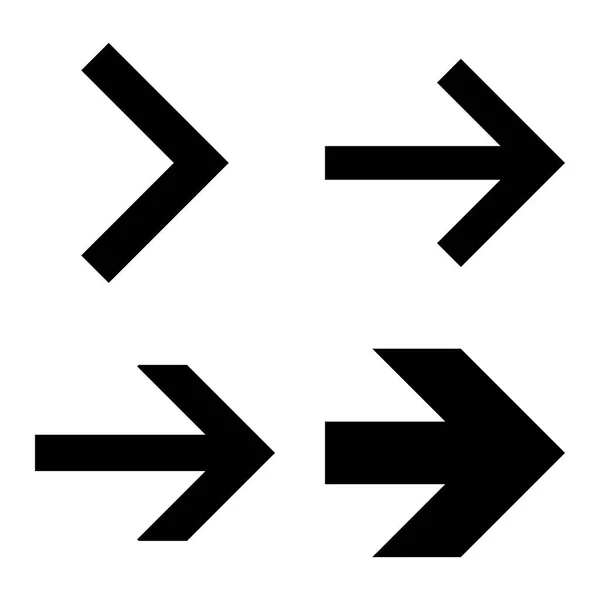 Pijl-rechts Icon Set — Stockvector