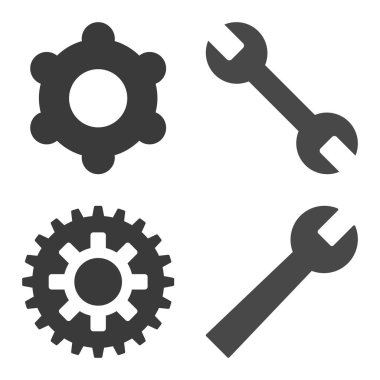 Kurulum Dişliler ve somun anahtarları Icon Set