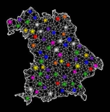 Parlak Işıklı Almanya İnternet Ağı Haritası