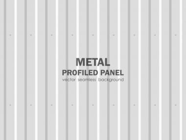 Vektör illüstrasyonu: Metal profilli panelin kusursuz arkaplanı.