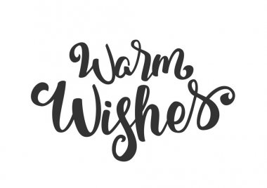 Vektör çizim: zarif modern fırça yazı sıcak beyaz arka plan üzerinde izole arzuların el yazısı