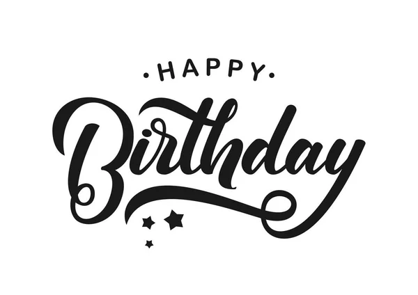 İyi ki doğdun modern fırça yazı beyaz arka plan üzerinde el yazısı. Tipografi tasarımı. Tebrik kartı