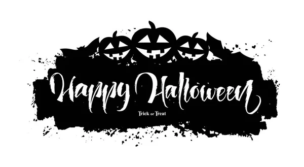 Векторный фон с ручной надписью Счастливого Хэллоуина — стоковый вектор