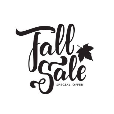 Fırça yazı Güz satış el yazısı. Özel indirim indirim.