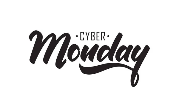 Lettrage manuscrit de Cyber Monday — Image vectorielle