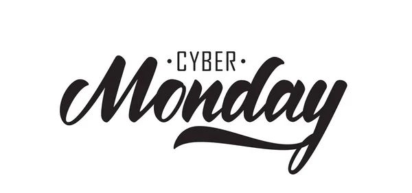 Illustration vectorielle : Lettrage dessiné à la main de Cyber Monday — Image vectorielle