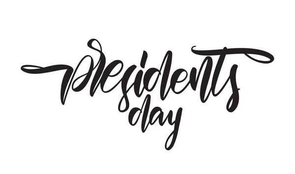 Vector illustratie: kalligrafische hand belettering samenstelling van Presidenten Day. — Stockvector