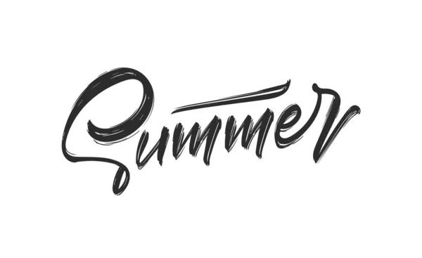 Vektor Illustration Pinselschrift Komposition Sommer Typografie Design — Stockvektor