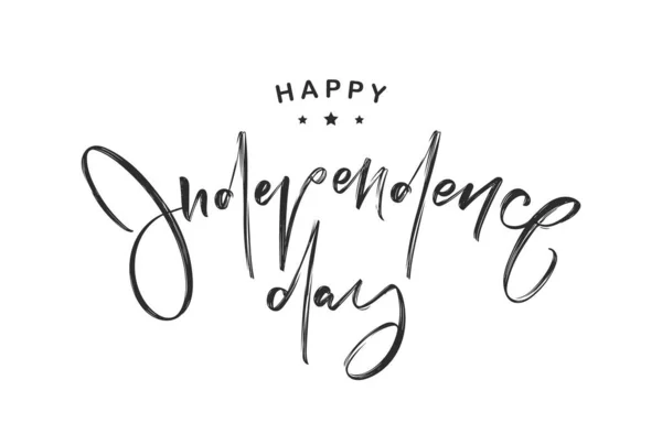 Vector Illustratie Handgeschreven Belettering Van Happy Independence Day — Stockvector