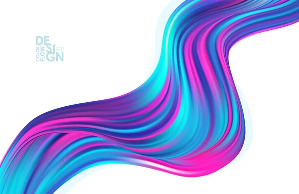 Vektor Illustration Neon Gefärbter Flow Hintergrund Abstrakte Flüssige Wellenform — Stockvektor