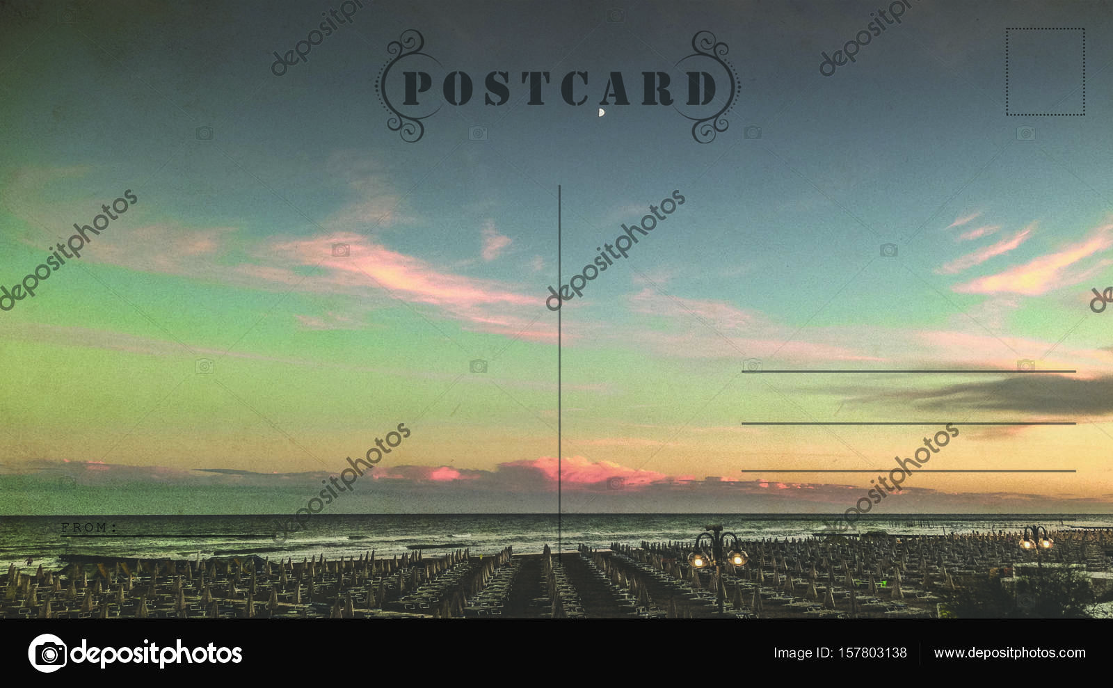 Italian postcard template Italy postcard template. Ready to use