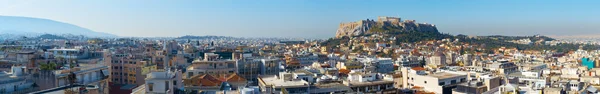 Panoramautsikt över Aten och Akropolis från den högsta punkten — Stockfoto