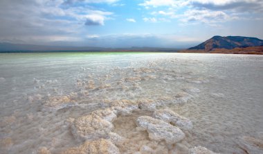 LAKE ASSAL,DJIBOUTI-FEBRUARY 06,2013:The saltiest lake in the world. The lowest point of Africa clipart