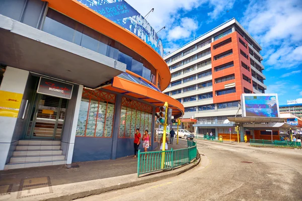 Suva, Fiji-Mayıs 30,2012: Fiji başkenti Merkez sokaklarında biri