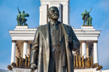 Moskova, Rusya-Şubat 21, sergi ekonomik başarıları SSCB 2016:Lenin Anıtı