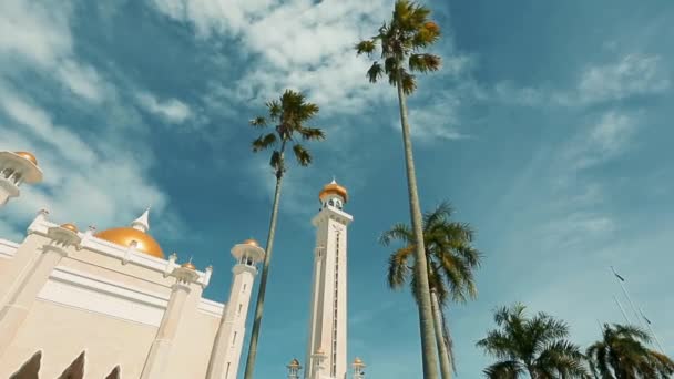 Bandar Seri Begawan,Brunei Darussalam-MARCH 31,2017: Sultan Omar Ali Saifuddin Mosque — Αρχείο Βίντεο